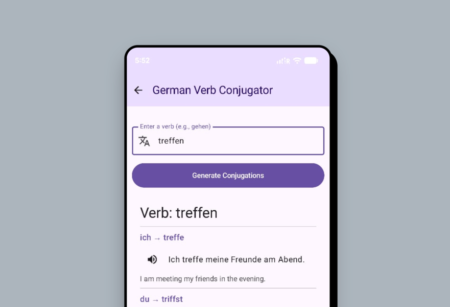 German Languag learning app